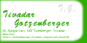 tivadar gotzemberger business card